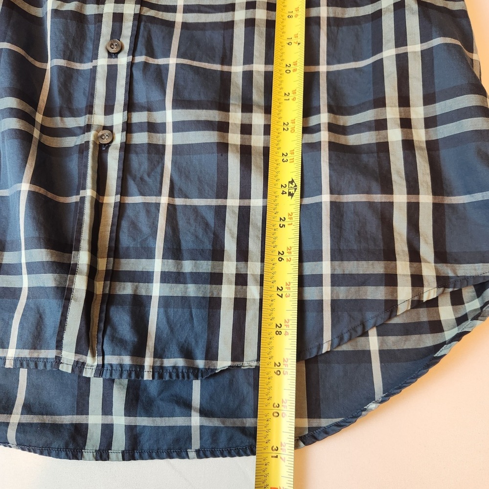 Burberry Brit Jack Sport Shirt Men's XL Blue Nova Check Plaid Button-Down Shirt - Picture 11 of 14